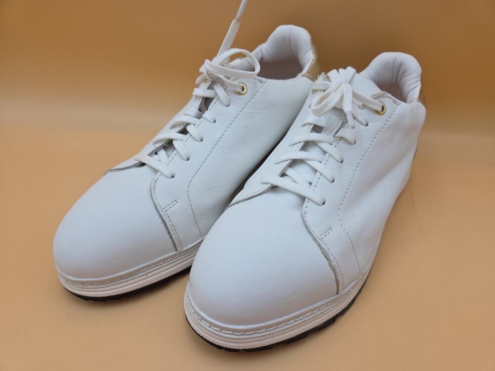 Xena Rogue EH Work Shoes Women's White Gold Steel Toe Slip Resistant VG